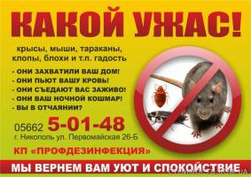 Уничтожение грызунов, насекомых, дезинфекция Никополь, Орджоникидзе, Марганец | Стоимость, прайс-листы и цены в городе Никополь