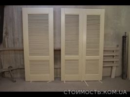 Жалюзийные двери не стандартных размеров из пород дерева | Стоимость, прайс-листы и цены в городе Киев